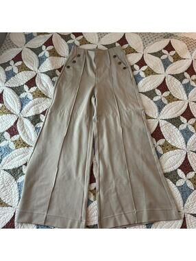 Halara High Waisted Pocket Wide Leg Work Pants tan trousers office business